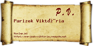 Parizek Viktória névjegykártya